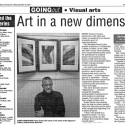 Gallery cover image - news article about the artist Terry W Scales' exhibition in Swansea