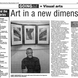 Gallery cover image - news article about the artist Terry W Scales' exhibition in Swansea