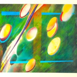 Light paintings and collages Terry W Scales - Flickering Light - acrylic on board