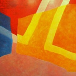 Transience in Colour, light-scape mural acrylic on canvas