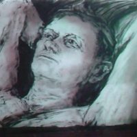 Lost Horizons: Tonia (Indian ink and acrylic on clear Perspex 2008)