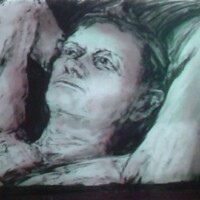 Lost Horizons: Tonia (Indian ink and acrylic on clear Perspex 2008)