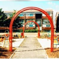 Manchester, Rochdale Road Linked hands peace sculpture
