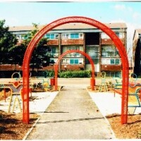 Manchester, Rochdale Road Linked hands peace sculpture
