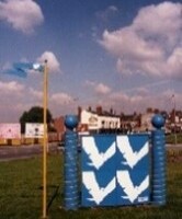 Manchester, Rochdale Road Linked hands peace sculpture