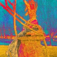 Memorial to Gaia tryptic 3 - 2017 No.8 Arts Centre, Pershore